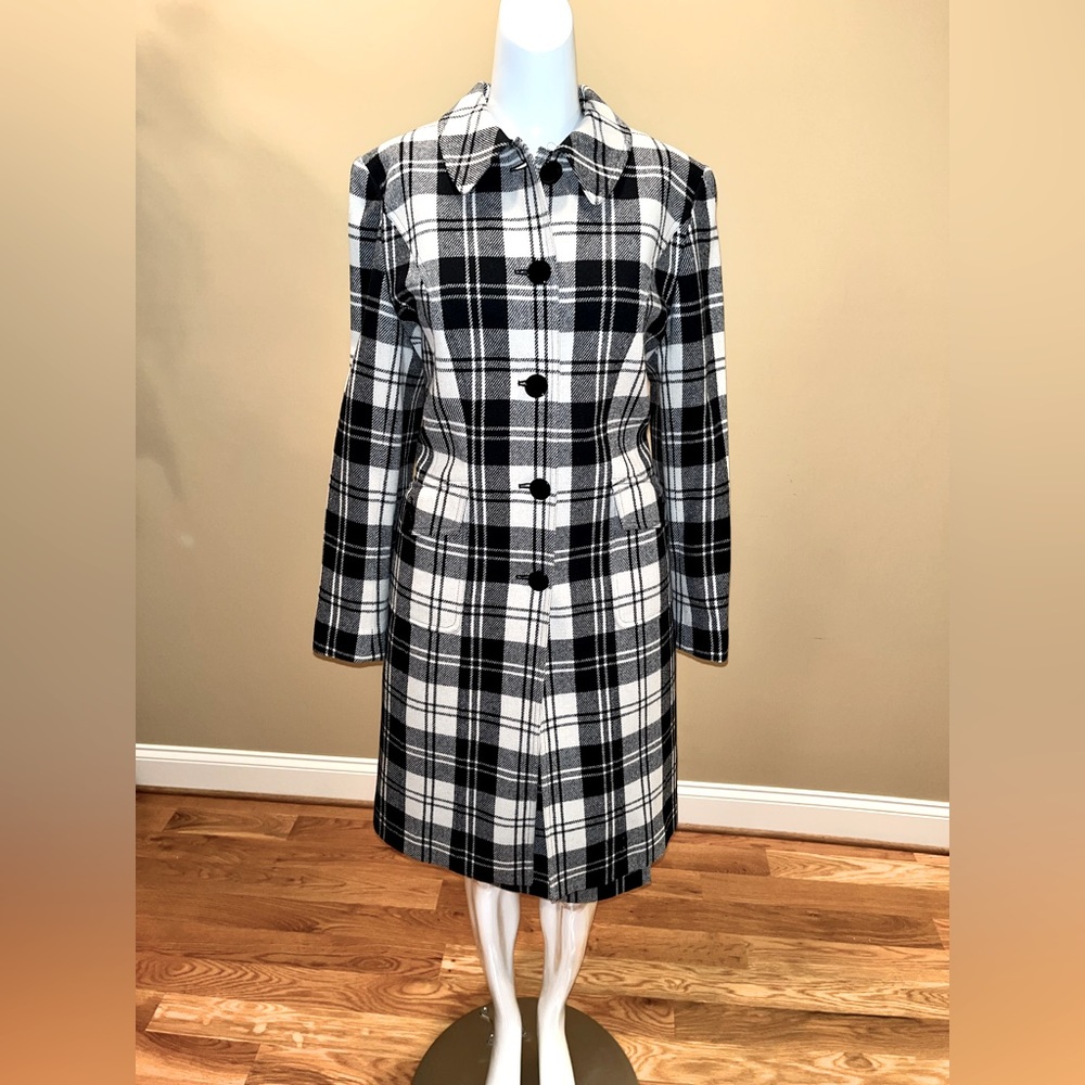 Lovely long jacket and short front pleat skirt